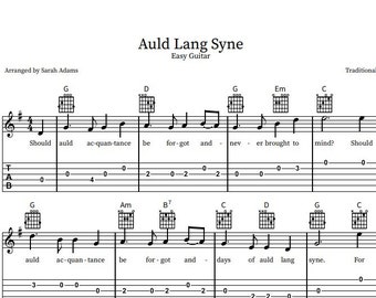 Auld Lang Syne (Easy Guitar)