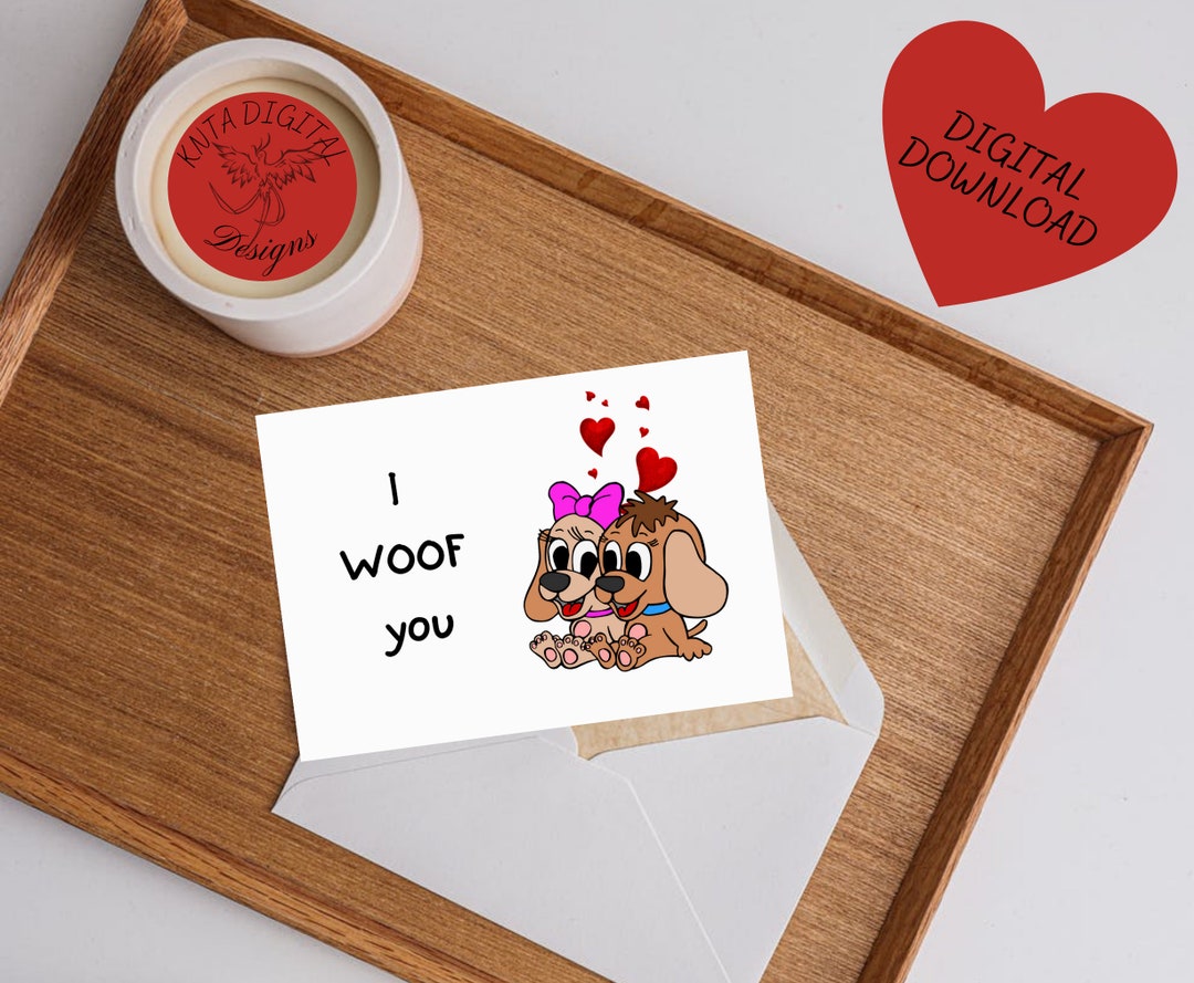 Printable Valentine's Day Greeting Card, 7x5 Inch Valentine's Day Card ...