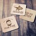 Ted Lasso Coasters - Wood/Laser Burned | Coaster | Funny | Gift for Anyone | Gift for Friend | Housewarming | Ted Lasso Humor | Home Bar 