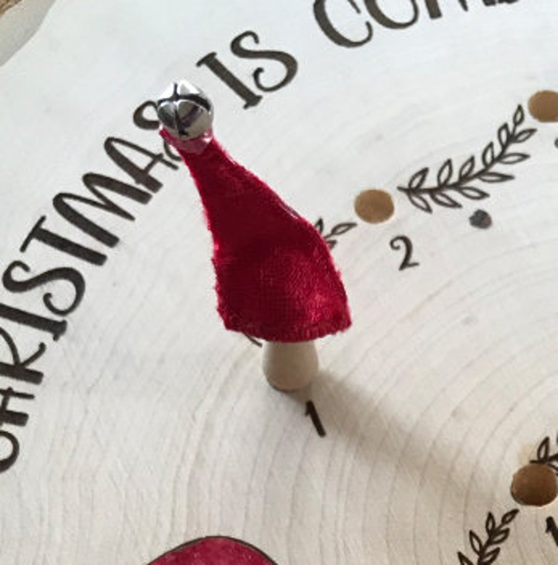 Christmas Countdown Wood Burned Holiday Advent Calendar Family Gift ...