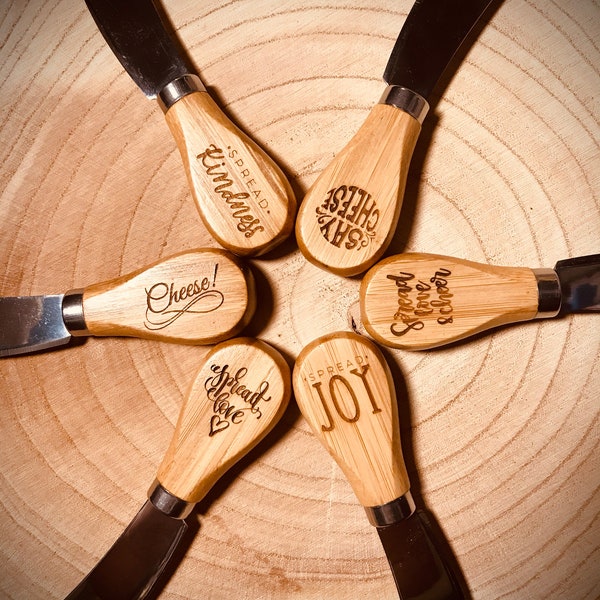 Cheese Spreaders - Wood Burned | Wine and Cheese | Appetizer Gift | Party | Charcuterie | Wedding | House Warming Gift | Cheese Puns