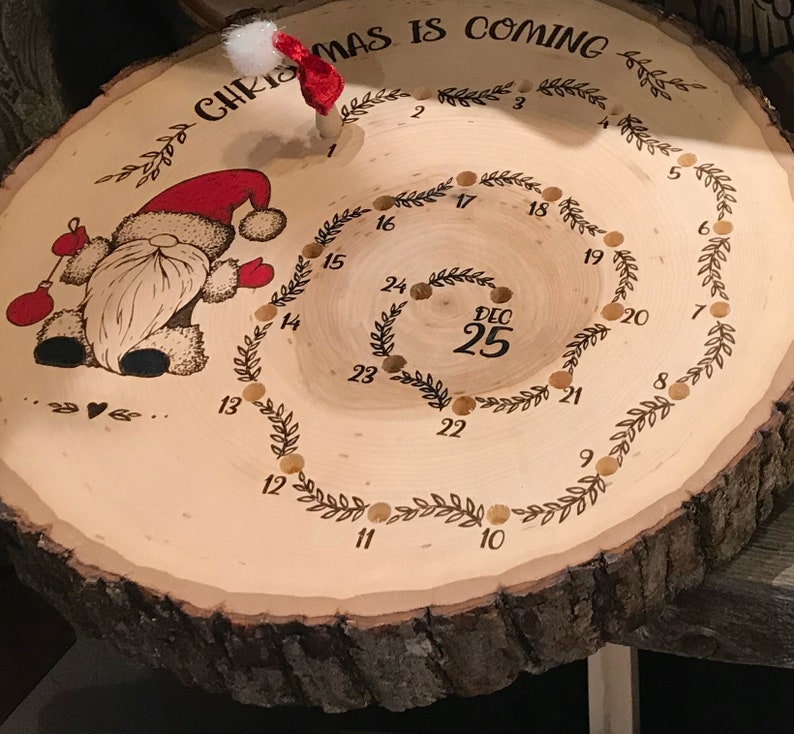Christmas Countdown - Wood Burned | Holiday | Advent Calendar | Family ...