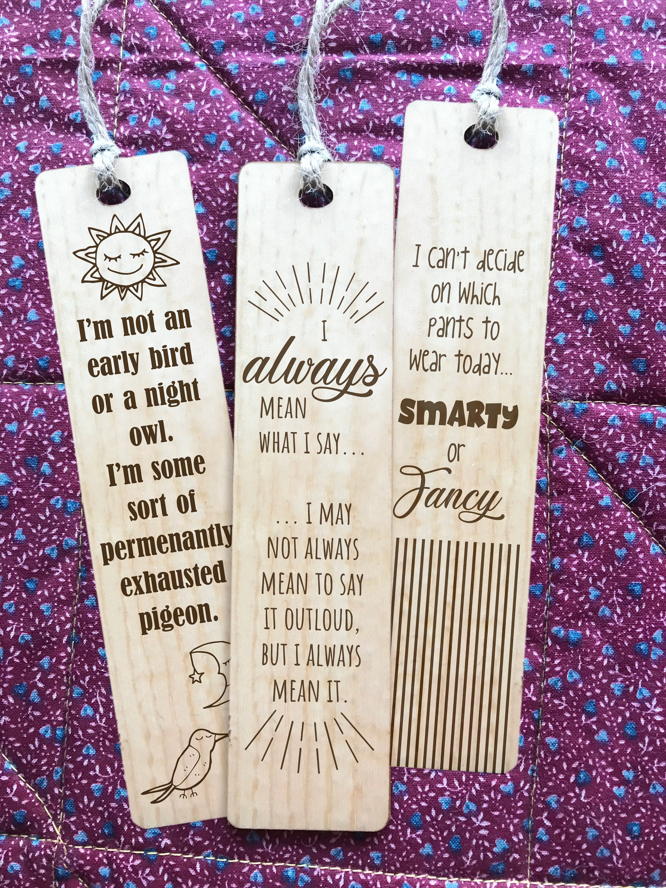 Humurous Bookmarks Bookmark - Wood Burned | Funny Bookmark | Snarky Bookmark | Gift for ...