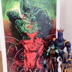 Corrupted Code A4 Art Print - Reboot Fanfic - Conceptual Megabyte Dot Matrix
