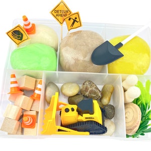 Construction Play Dough Kit Sensory Play Playdough kit Birthday Gift Kids Activities  Playdoh Digger Trucks