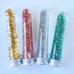 Glitter Potion Sensory Tube Party Favour for Kids Science Kit Fizzy Powder Potion Play Sensory Bin Montessori Learning STEM Kids Activity