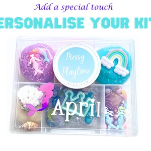 Mermaid Play Dough Kit Sensory Play Kit Sensory box Birthday Gift Girl Kids Gift Playdoh Birthday Ideas image 2