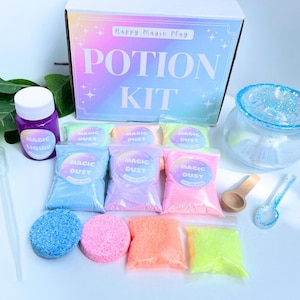 Kids Potion Gift Set Medium: Magic Cauldron Fizzy Dust for Sensory Play