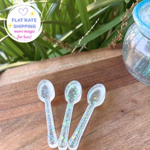 Resin Spoon Glow in the Dark Potion Play Sensory Bin Toy Fizzy Gift for Kids
