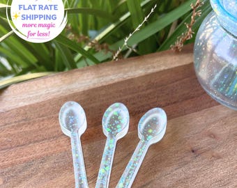 Resin Spoon Glow in the Dark Potion Play Sensory Bin Toy Fizzy Gift for Kids