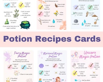 Potion Cards Kids Activity: Fizzy Sensory Play, Educational Montessori Gift