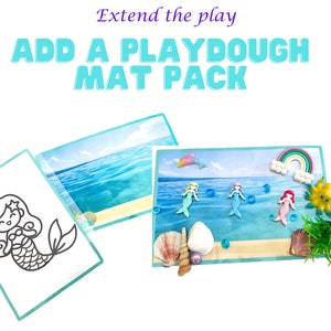 Mermaid Play Dough Kit Sensory Play Kit Sensory box Birthday Gift Girl Kids Gift Playdoh Birthday Ideas image 3