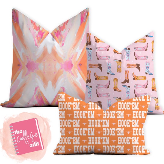 Texas Throw Pillow: Preppy Dorm Decor