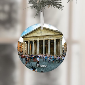 The Pantheon Rome Souvenir, Ceramic Ornament Rome, Italy travel, Travel Souvenir, Vacation ornament, Italy Souvenir, Roma