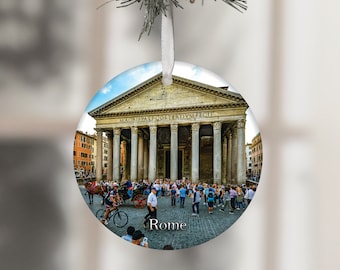 The Pantheon Rome Souvenir, Ceramic Ornament Rome, Italy travel, Travel Souvenir, Vacation ornament, Italy Souvenir, Roma