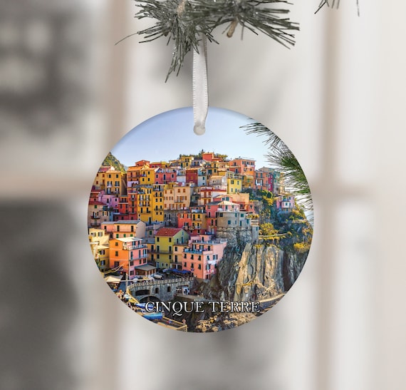 Cinque Terre Souvenir, Ceramic Ornament Cinque Terre , Liguria travel,  Travel Souvenir, Vacation ornament, Italy Souvenir, Italia