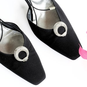 Vintage Art Deco Shoe Clips with Pavé Rhinestones