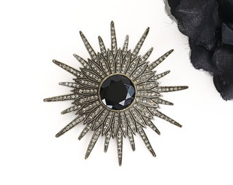 Vintage Heidi Daus Starburst Pavé kristallen broche