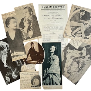 Katharine Cornell &quot;Barretts of Wimpole Street&quot; 1932 Programme and Clippings Collection