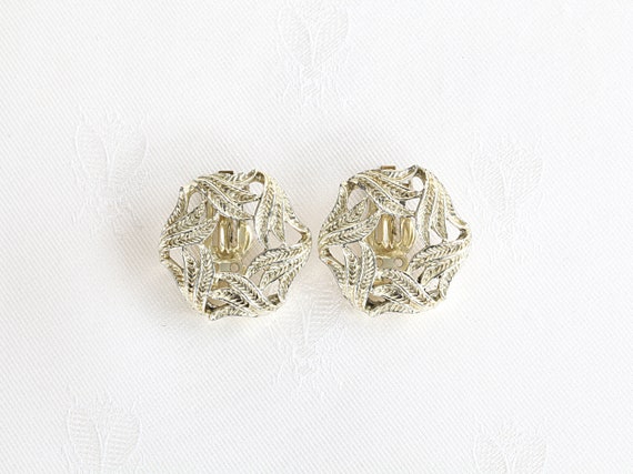 Vintage Star Jewelry Gold-Silver Tone Clip Earrin… - image 2