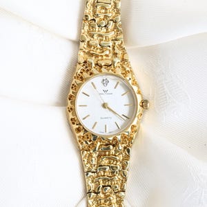 Waltham Gold Plated Nugget Wrist Watch 32mm Waltham Gold Plated Nugget Wrist Watch 32mm - Etsy main image 4