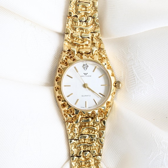Vintage Waltham Gold Quartz Stretch Watch - Etsy