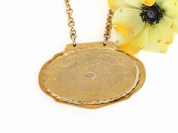 Vintage Mirror Pendant Necklace, Kenneth Jay Lane… - image 10