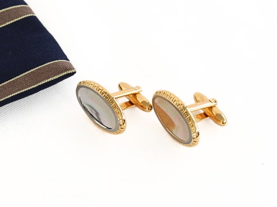 Vintage Hickok Cufflink and Tie Clip Set with Gol… - image 3