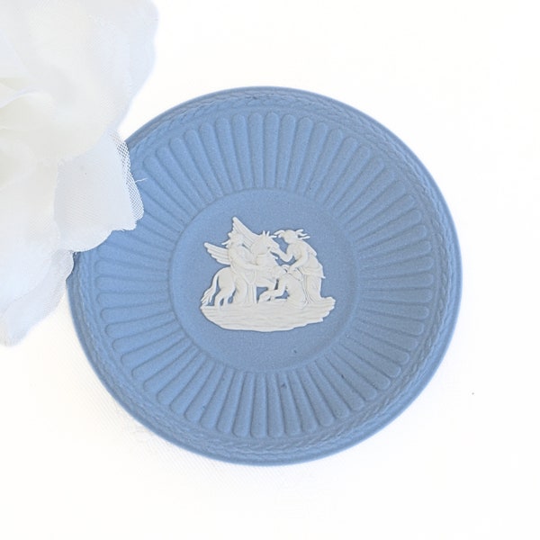 Vintage Blue Wedgwood Pegasus Ring Trinket Dish