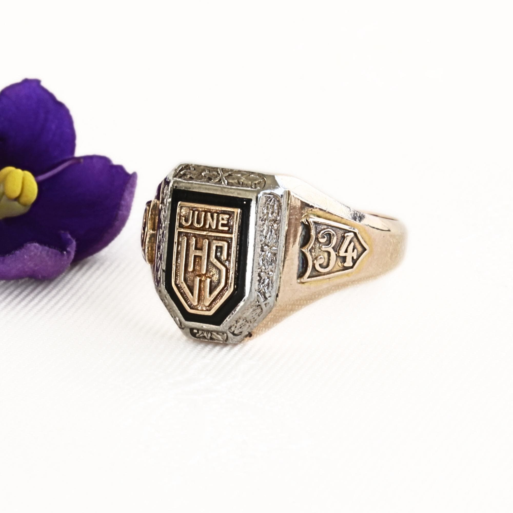 アクセサリー Vintage College ring 10k Antique 10k 1942 Jostens Class Ring. Vintage Class Ring. Signet