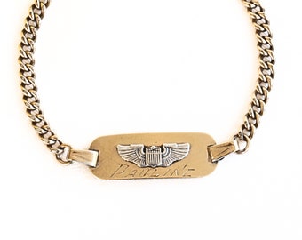 Vintage Sweetheart Bracelet 10K Gold Filled Vermeil With Silver