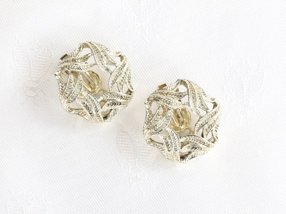 Vintage Star Jewelry Gold-Silver Tone Clip Earrin… - image 1