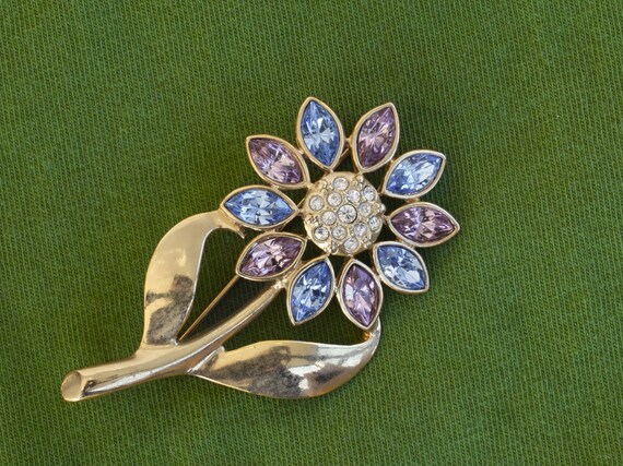 Vintage 60's Retro Colorful Flower Brooches Pins, Sold