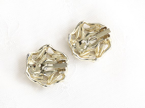 Vintage Star Jewelry Gold-Silver Tone Clip Earrin… - image 5