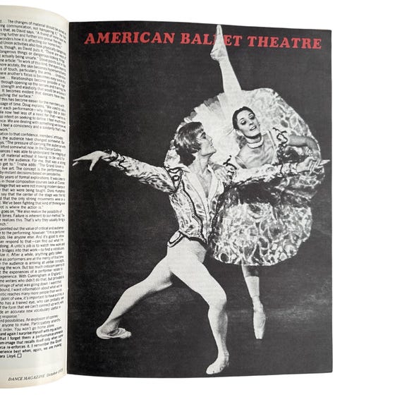 Vintage Dancemagazine October 1973, Daniel Levins Billy the Kid