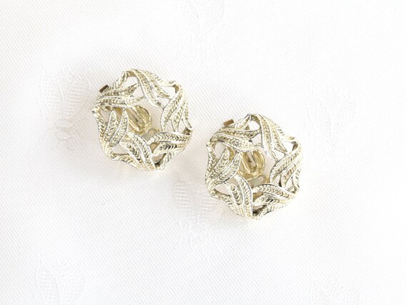 Vintage Star Jewelry Gold-Silver Tone Clip Earrin… - image 3