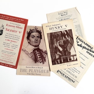 Vintage Laurence Olivier Henry V 1946 Movie Release Collection