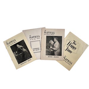 Vintage 1950s Playbills, Broadway New York Theater, Drama Comedy Musicals, Sold Individually