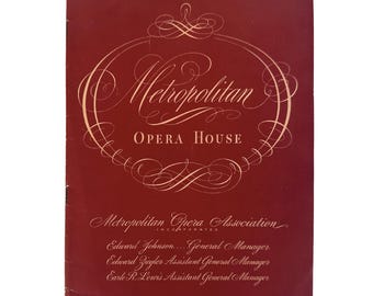 Vintage Don Giovanni Opera Program 1938 Metropolitan Opera House
