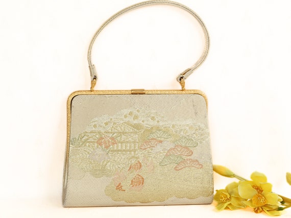 Traditional Japanese kimono bag vintage handmade wedding bag made in Japan
