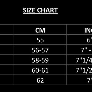 Huts Size Convert Chart Cowboy Hat White Straw - Etsy
