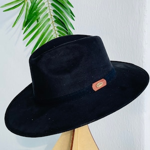 Wide Brim Faux Suede Hat