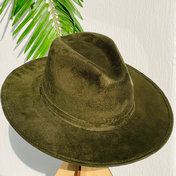 Wide Brim Suede Hat | Etsy