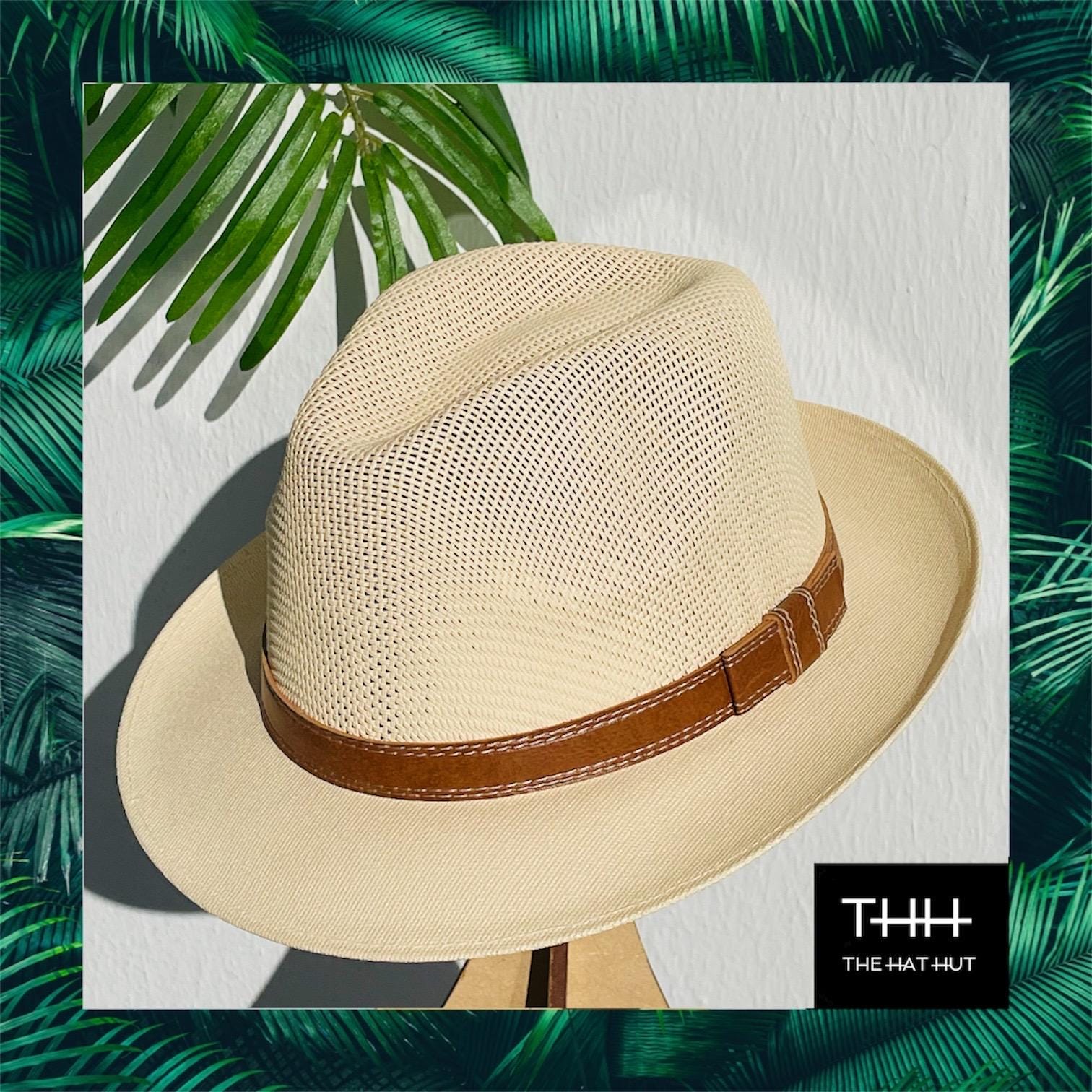 Wide-Brim Cream Fedora Hat with Decorative Band Cream Wool Fedora – Madd Style Boutique main image 3
