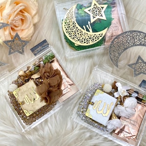 Coffret cadeau islamique de luxe, Mini Tasbeeh en cristal du Coran, Cadeaux pour fête musulmane, Cadeaux de mariage islamique, Cadeau iftar, Coffret cadeau Aïd, Faveurs du Ramadan,