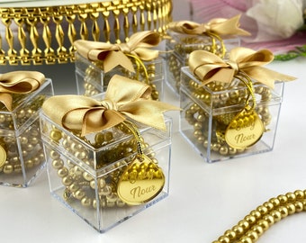 Personalized Pearl Tasbih Favors: Muslim Wedding, Eid, Nikkah Gift