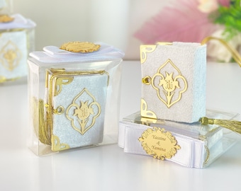 Personalized Velvet Mini Quran Favors: Islamic Occasion Gifts