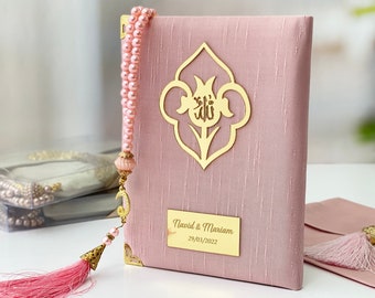 Livre Dua arabe rose, ensemble Yaseen Tasbeeh, faveurs islamiques, faveurs Aqeeqah, cadeaux de baby shower musulmans, cadeaux de fête islamique, perles de perles