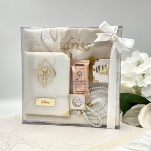 Islamic Gift Set, Personalized Prayer Mat, Muslim Favors, Yaseen Tasbih Gift Box, Ramadan Eid Gift, Umrah Gift, Wedding Gifts, Nikkah Favors