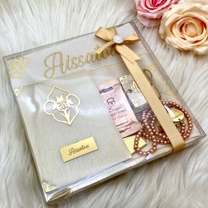 Personalized Prayer Mat, Muslim Gift Set, Umrah Mubarak, Prayer Rug Islam, Yaseen Tasbih Gift, Birthday Gift, Ameen Favors, Hajj, Eid Gifts